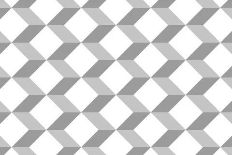 Abstract tessellated pattern creating optical illusion on flat design with gray Stock Illustration