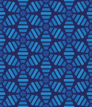 Abstract tessellation pattern with simple shapes in blue colors Stock Illustration
