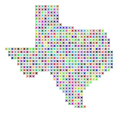Abstract Texas Map Illustrazione stock