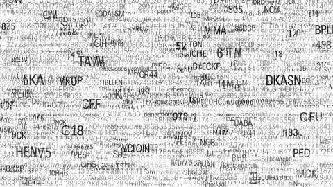 Abstract text collage Stock Illustration