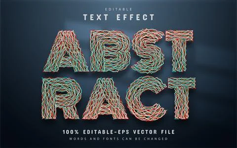 Abstract text effect editable Stock Illustration