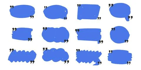 Abstract text forms with quotation marks Stock Illustration