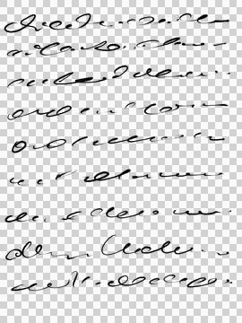 Abstract text. Imitation of a very old handwriting of an unknown language. Stock Illustration