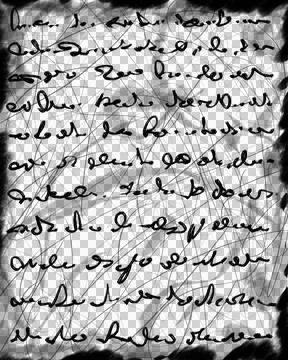 Abstract text. Imitation of a very old handwriting of an unknown language. Stock Illustration