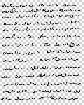 Abstract text. Imitation of a very old handwriting of an unknown language. Stock Illustration
