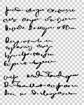 Abstract text. Imitation of a very old handwriting of an unknown language. Stock Illustration