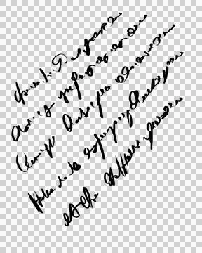 Abstract text. Imitation of a very old handwriting of an unknown language. Stock Illustration