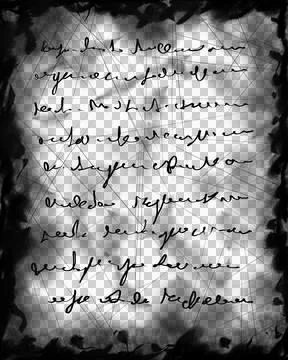 Abstract text. Imitation of a very old handwriting of an unknown language. Stock Illustration