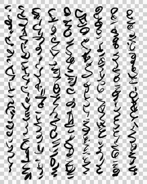 Abstract text. Imitation of a very old handwriting of an unknown language. Stock Illustration