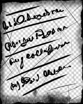 Abstract text. Imitation of a very old handwriting of an unknown language. Stock Illustration