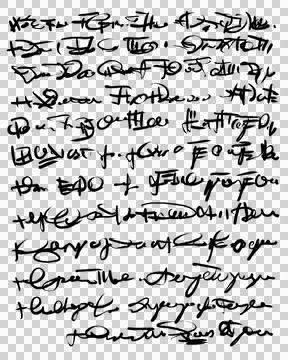 Abstract text. Imitation of a very old handwriting of an unknown language. Stock Illustration