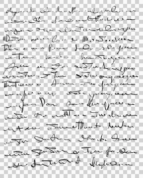 Abstract text. Imitation of a very old handwriting of an unknown language. Stock Illustration
