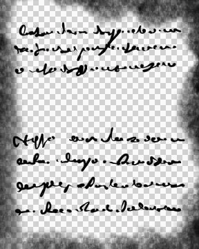 Abstract text. Imitation of a very old handwriting of an unknown language. Stock Illustration