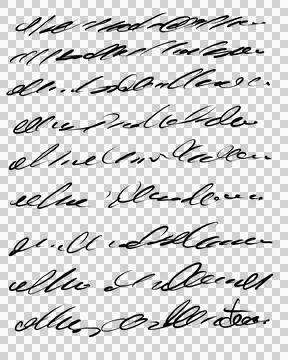 Abstract text. Imitation of a very old handwriting of an unknown language. Stock Illustration