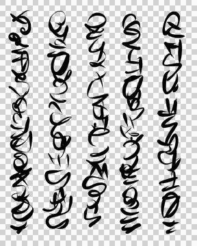 Abstract text. Imitation of a very old handwriting of an unknown language. イラスト素材