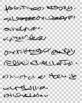 Abstract text. Imitation of a very old handwriting of an unknown language. Stock Illustration