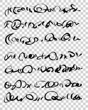 Abstract text. Imitation of a very old handwriting of an unknown language. Stock Illustration