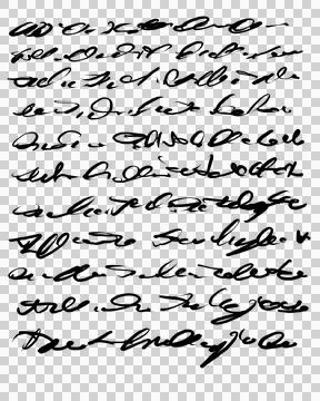 Abstract text. Imitation of a very old handwriting of an unknown language. Stock Illustration
