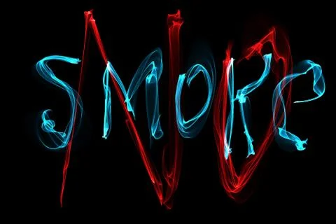 Abstract text smoke Stock Illustration