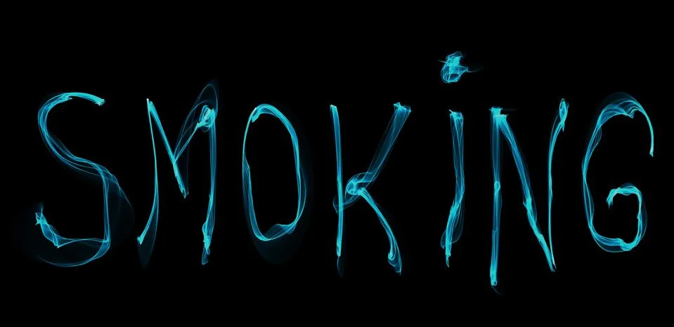 Abstract text smoking Illustrazione stock