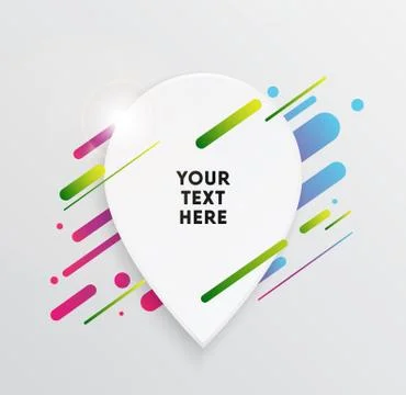 Abstract Textbox shape with trendy neon lines and circles. Stockillustratie