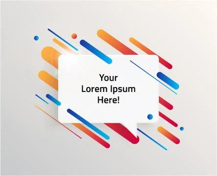 Abstract Textbox shape with trendy neon lines and circles. Stockillustratie
