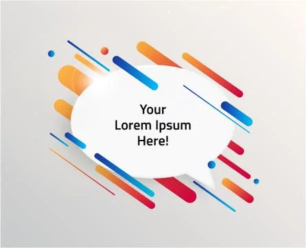 Abstract Textbox shape with trendy neon lines and circles. Stockillustratie