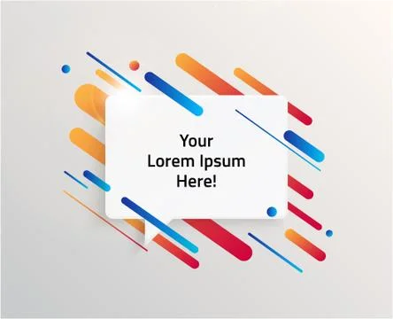 Abstract Textbox shape with trendy neon lines and circles. 스톡 일러스트