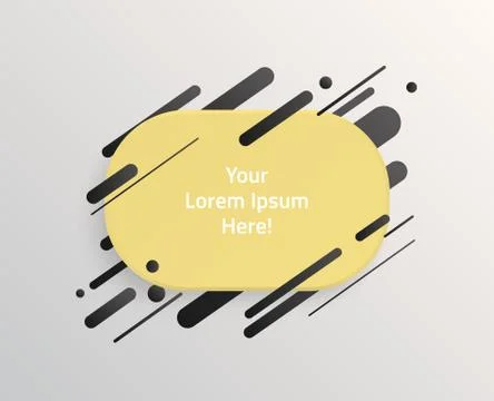 Abstract Textbox shape with trendy neon lines and circles. Stockillustratie