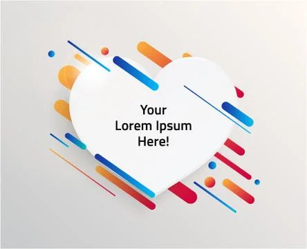 Abstract Textbox shape with trendy neon lines and circles. Stockillustratie