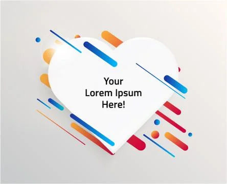 Abstract Textbox shape with trendy neon lines and circles. Иллюстрация