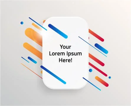 Abstract Textbox shape with trendy neon lines and circles. Stockillustratie