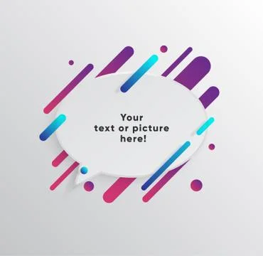 Abstract Textbox shape with trendy neon lines and circles. Stockillustratie