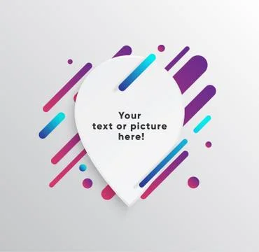 Abstract Textbox shape with trendy neon lines and circles. Stockillustratie