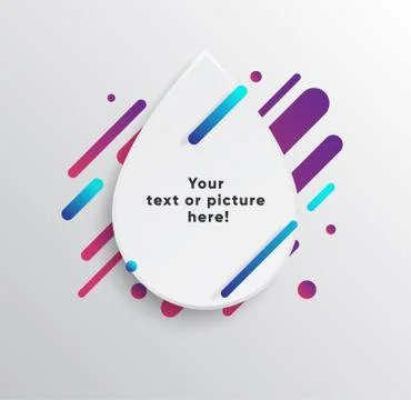 Abstract Textbox shape with trendy neon lines and circles. 스톡 일러스트