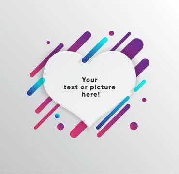 Abstract Textbox shape with trendy neon lines and circles. Stockillustratie