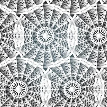 Abstract textile pattern of white lace polygonal Illustrazione stock