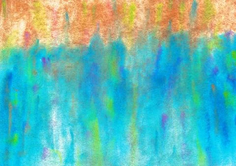 Abstract textural background with blue, green, and brown paint spots, strokes Stock Photos