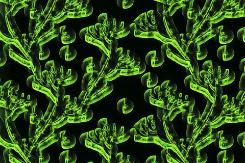 Abstract textural background. Green on black. Top view. Best beautiful textur イラスト素材
