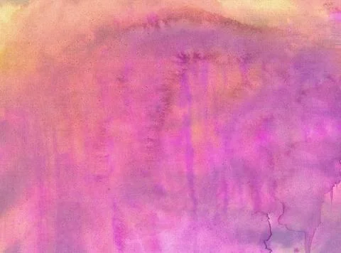 Abstract textural background with pink, violet and yellow paint drips, lines Stock Illustration