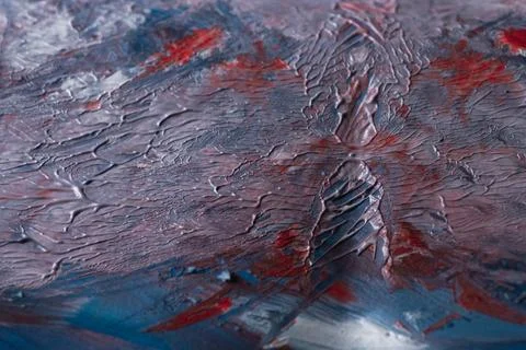 Abstract, textural dark pattern, background of purple and crimson paint stains. Stock Photos