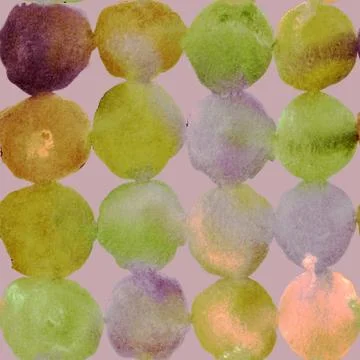 Abstract textural watercolor pattern of multicolored blue green purple circle Stock Illustration