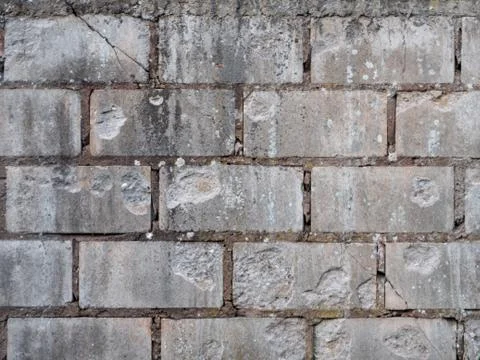 Abstract Texture Background "Grey Brick Wall" Stock Photos
