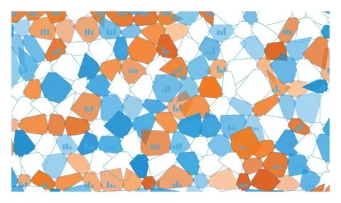 Abstract texture background with random geometric shapes and bar charts pat.. イラスト素材