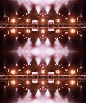 Abstract texture background. Stage light and smoke on stage, spotlights Stock Illustration