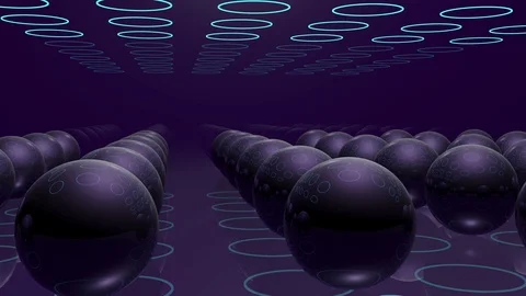 Abstract texture of balls and rings. Uhd 4k background, backdrop texture Stock Footage 106914020