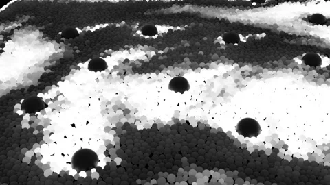 Abstract texture with black and white balls background. 動画素材 140086801