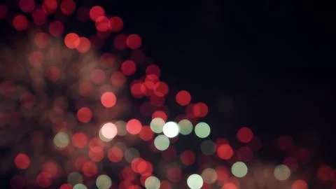 Abstract texture, bokeh red and white elements and highlights on dark backgro 写真素材