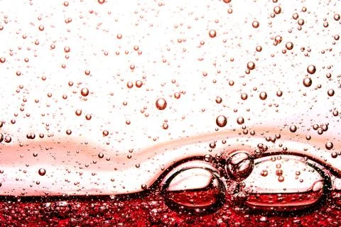 Abstract texture of bright red bubbles closeup Stock Photos
