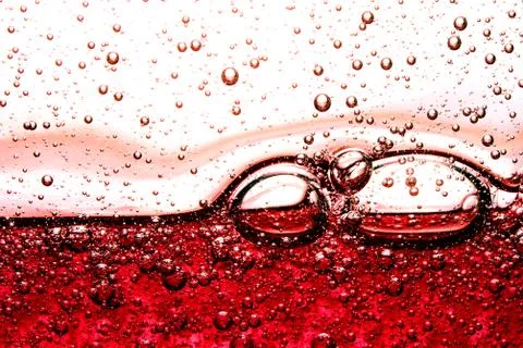 Abstract texture of bright red bubbles closeup Stock Photos